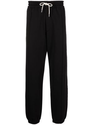 There Was One drawstring cotton track pants - Black