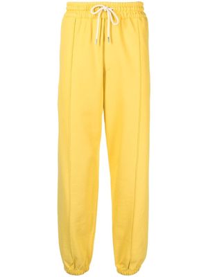 There Was One drawstring cotton track pants - Yellow