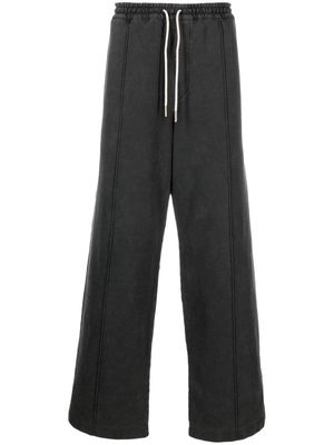 There Was One drawstring fleece track pants - Black