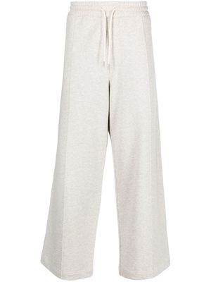 There Was One drawstring-waist organic-cotton track pants - Grey