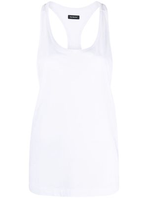 There Was One drop-armhole racerback tank top - White