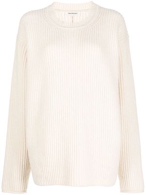 There Was One drop-shoulder ribbed jumper - Neutrals