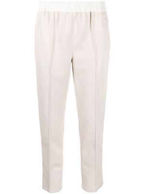 There Was One elasticated waistband slim-fit trousers - Neutrals