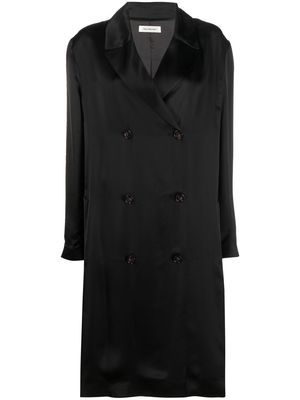 There Was One fluid long trench coat - Black