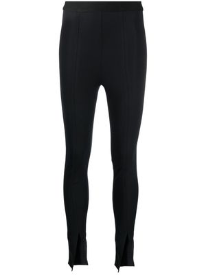 There Was One front-slit high-waisted leggings - Black