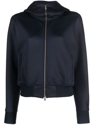 There Was One funnel-neck zip-up hoodie - Blue