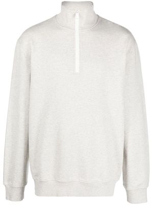 There Was One half-zip organic-cotton sweatshirt - Grey