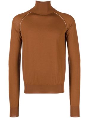 There Was One high-neck wool jumper - Brown
