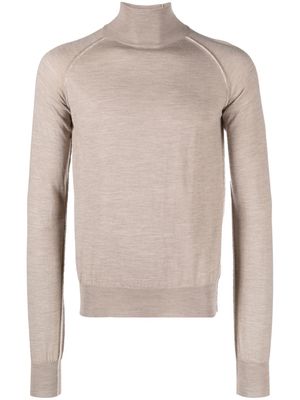 There Was One high-neck wool jumper - Neutrals