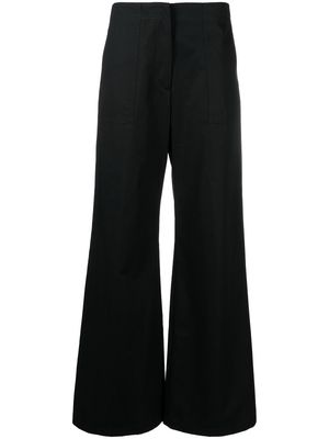 There Was One high-waisted wide-leg cargo trousers - Black