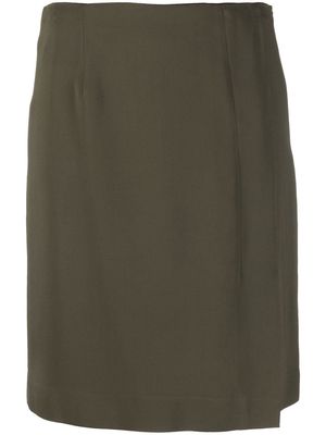 There Was One high-waisted wrap-effect skirt - Green