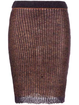 There Was One jersey-knit pencil midi skirt - Purple