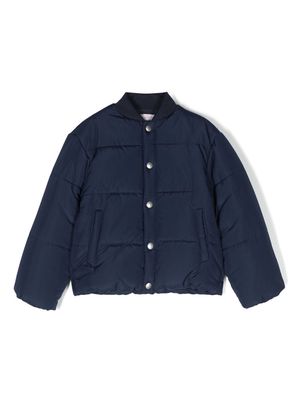 There Was One Kids logo-print padded jacket - Black