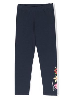 There Was One Kids Trilogy-print jersey leggings - Blue
