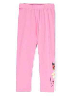 There Was One Kids Trilogy-print jersey leggings - Pink