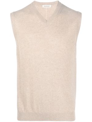 There Was One knitted cashmere vest - Neutrals