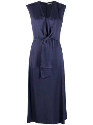 There Was One knot-detail sleeveless midi dress - Blue