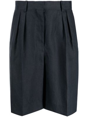 There Was One linen knee-length shorts - Blue