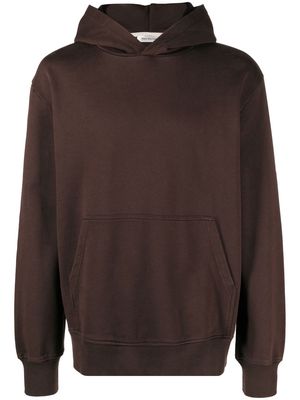 There Was One logo-print cotton hoodie - Brown