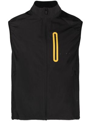 There Was One logo-print lightweight vest - Black