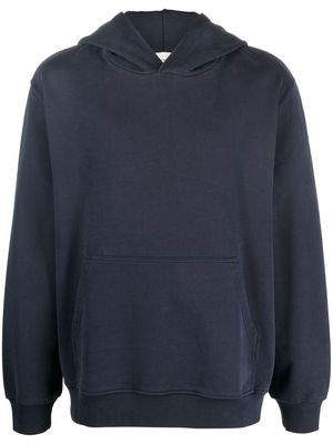 There Was One logo-print organic-cotton hoodie - Blue