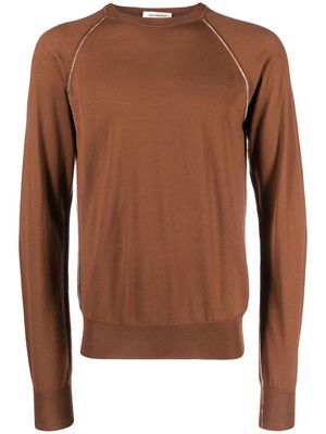 There Was One long-sleeve knitted jumper - Brown