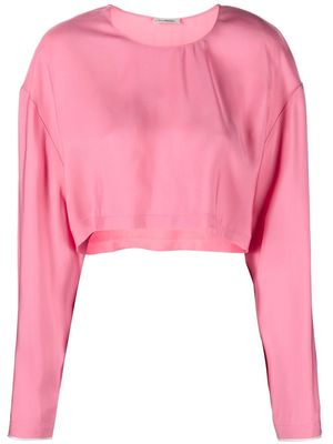 There Was One long-sleeved cropped blouse - Pink