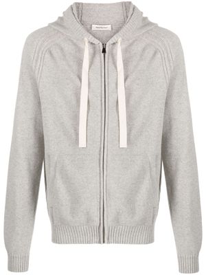 There Was One mélange-effect drawstring hoodie - Grey