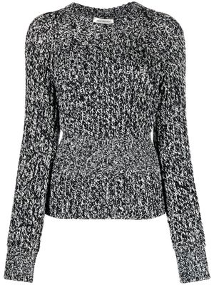 There Was One mélange effect virgin wool jumper - Black
