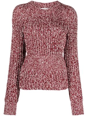 There Was One mélange effect virgin wool jumper - Pink