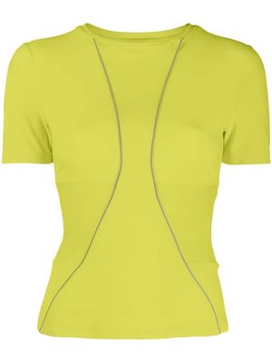There Was One mesh-inserts short-sleeved T-shirt - Yellow