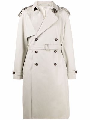 There Was One mid-length belted trench coat - Neutrals