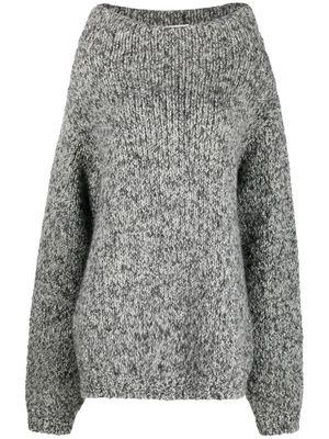 There Was One mock-neck chunky-knit jumper - Grey