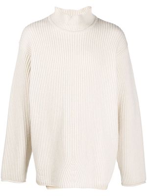 There Was One mock-neck ribbed jumper - Neutrals