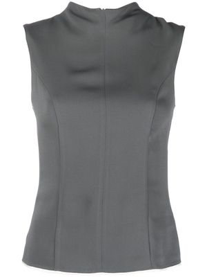 There Was One mock-neck sleeveless top - Grey