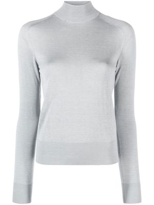 There Was One open-back high-neck knitted top - Grey