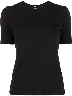 There Was One open-back short-sleeve T-shirt - Black