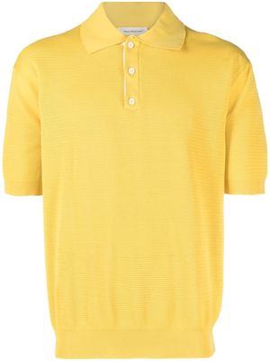 There Was One open-knit polo shirt - Yellow