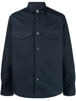 There Was One organic-cotton shirt jacket - Blue