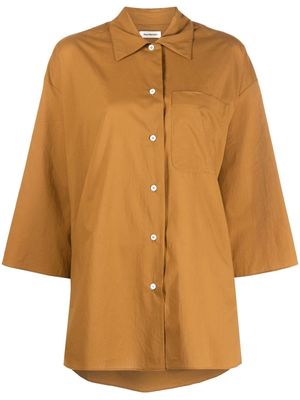 There Was One oversized cotton shirt - Brown