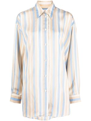 There Was One oversized striped shirt - Neutrals