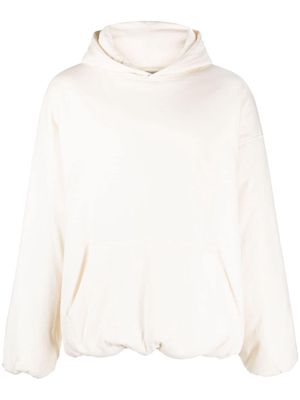 There Was One padded cotton-jersey hoodie - Neutrals