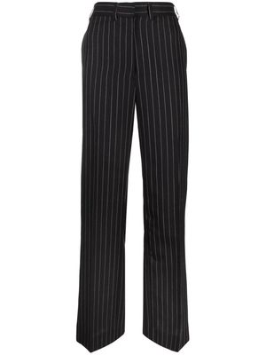 There Was One pinstripe-pattern tailored wool trousers - Black