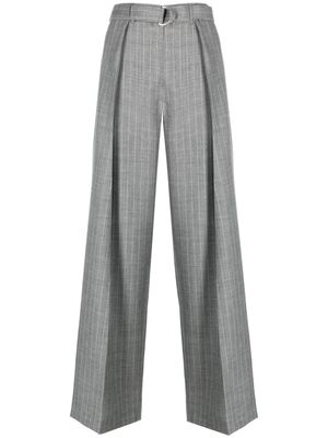 There Was One pinstripe-pattern wool trousers - Grey