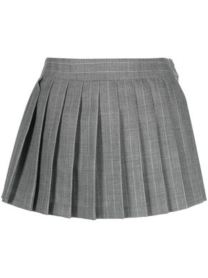 There Was One pinstripe pleated wool skort - Grey