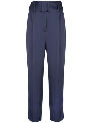 There Was One pleat-detail belted trousers - Blue