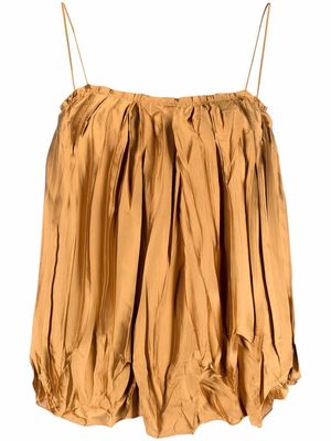 There Was One pleated camisole top - Brown