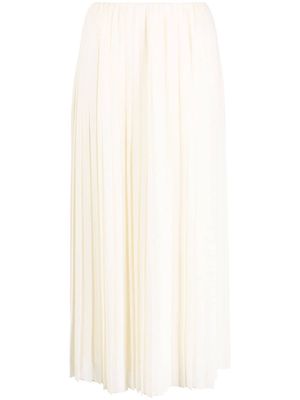 There Was One pleated midi skirt - Neutrals