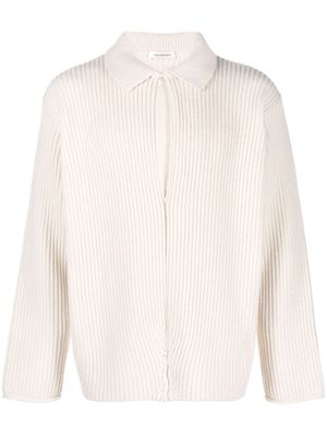 There Was One polo ribbed-knit jumper - Neutrals