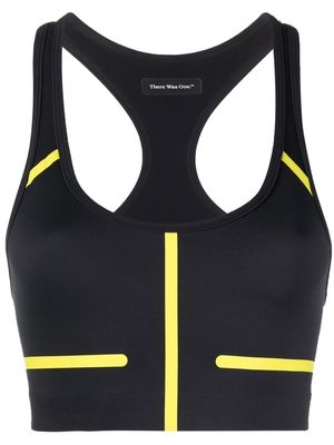 There Was One racerback sports bra - Black